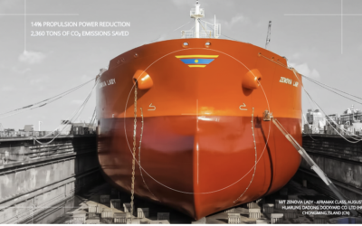 Azra Tech Delivers Efficiency and CO₂ Reduction on AFRAMAX Tanker ZENOVIA LADY (IMO 9389277) 